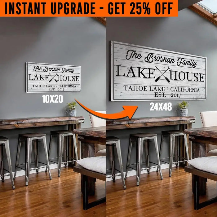 Upgrade Your 'Lake House' (PAS 1150 - Style 1) Canvas To 24x48 Inches by Tailored Canvases