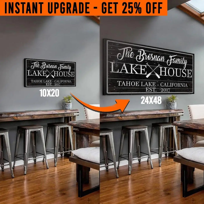 Upgrade Your 'Lake House' (Pas 1150 - Style 2) Canvas To 24x48 Inches by Tailored Canvases