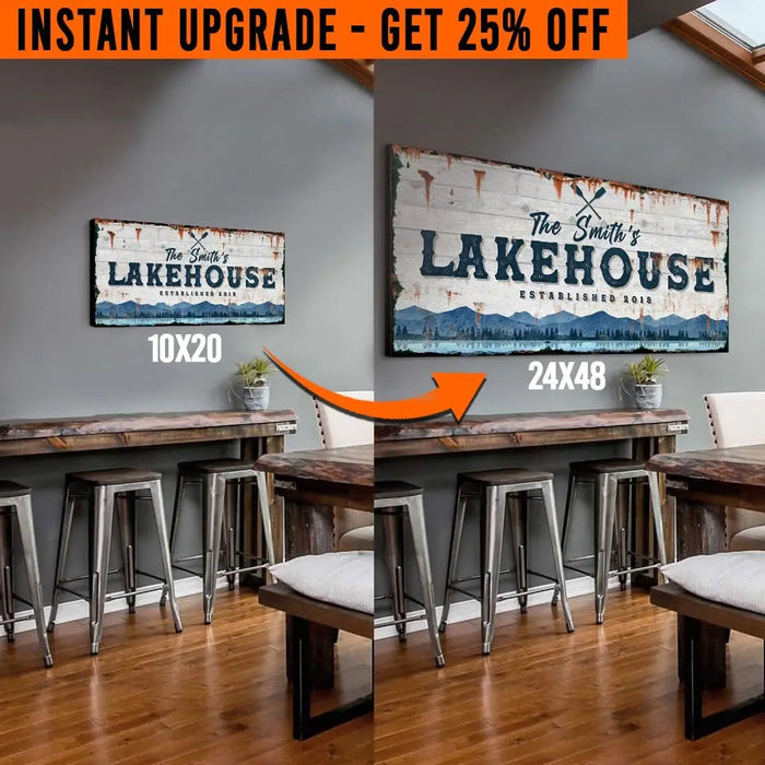 Upgrade Your 'Lake House' (Style 1) Canvas Measuring To 24x48 Inches by Tailored Canvases