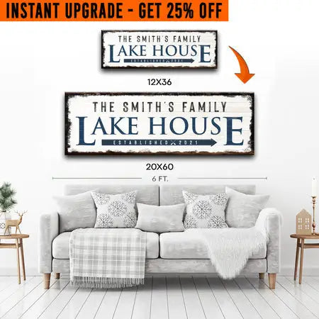 Upgrade Your 'Lake House' (Style 1) Canvas To 20x60 Inches by Tailored Canvases