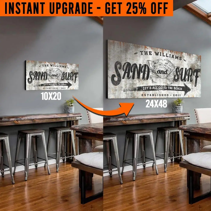 Upgrade Your 'Sand & Surf' (Style 2) Canvas To 24x48 Inches by Tailored Canvases