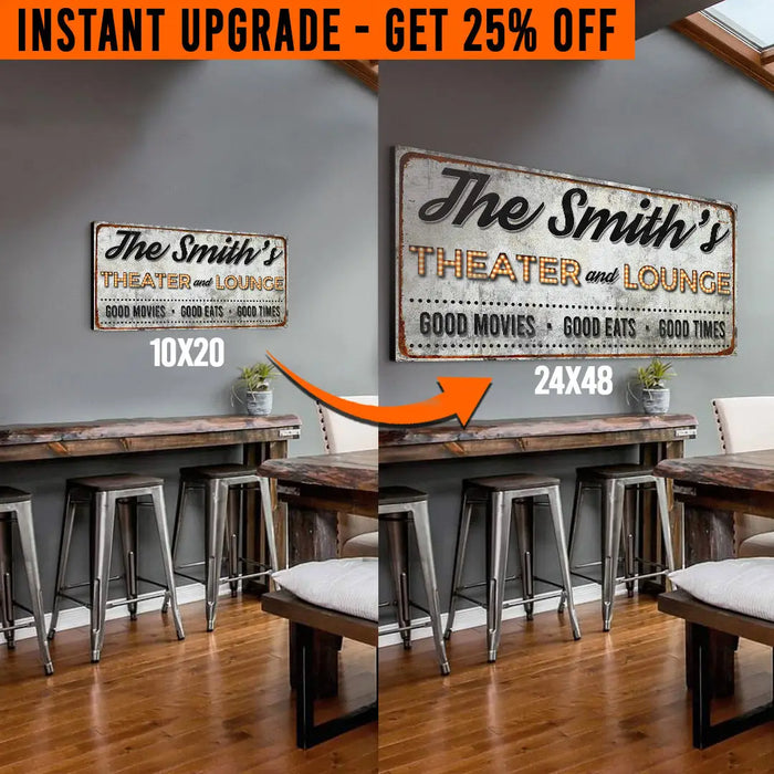 Upgrade Your 'Theater and Lounge' (Style 2) Canvas To 24x48 Inches by Tailored Canvases