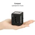 US EU UK AU Travel Universal Adapter USB Charger Type-C AC Wall Plug Converter by DailySale