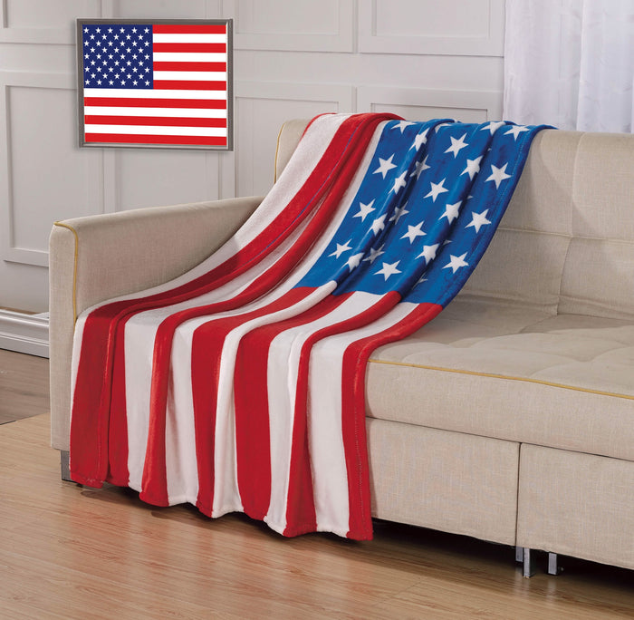 USA American Flag Throw Blanket by DailySale