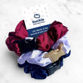 USA Patriotic Red White Blue - 3-Pack Buckle Scrunchies Bundle - No Snagging, No Tangles by Buckle Scrunchies by RE.STATEMENT