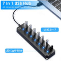 USB 3.0 HUB 7 Ports High Speed 5Gbps USB Splitter by DailySale