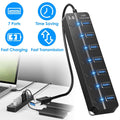 USB 3.0 HUB 7 Ports High Speed 5Gbps USB Splitter by DailySale