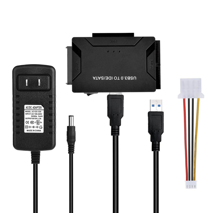 USB 3.0 to 2.5'' 3.5" IDE SATA Converter Adapter External Hard Drive Cable Kits by DailySale