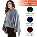 USB Heated Blanket Poncho Shawl Wrap Throw with Zipper Washable by DailySale