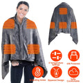 USB Heated Blanket Poncho Shawl Wrap Throw with Zipper Washable by DailySale