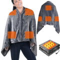 USB Heated Blanket Poncho Shawl Wrap Throw with Zipper Washable by DailySale