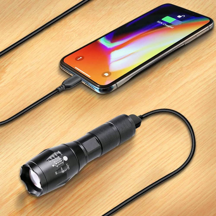 USB Rechargeable Flashlight and Powerbank by DailySale