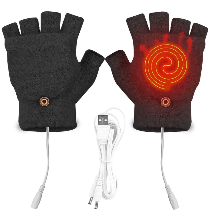 USB Wool Heated Gloves Mitten by DailySale