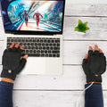 USB Wool Heated Half Fingerless Gloves by DailySale