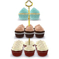 Utenlid 3-Tier Square Stacked Party Cupcake Stand by DailySale
