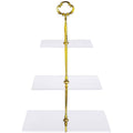 Utenlid 3-Tier Square Stacked Party Cupcake Stand by DailySale