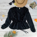 V-Neck Ruffle Blouse by DailySale