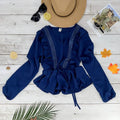 V-Neck Ruffle Blouse by DailySale