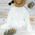 V-Neck Ruffle Blouse by DailySale