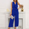 V-Neck Sleeveless Straight Summer Jumpsuit by DailySale