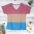 V-Neck Striped T-Shirt for Women by DailySale