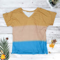 V-Neck Striped T-Shirt for Women by DailySale