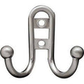 Franklin Brass Wall Mounted Decorative Double Robe Hook Metal in Gray, Size 4.25 by Vanessa Jane