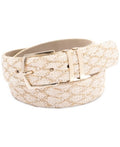Inc International Concepts Woven Metallic Fabric Panel Belt, Size Large by Vanessa Jane