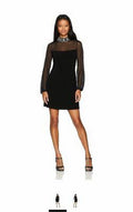 Jump Junior's Embellished Neck Split Sleeve a Line Dress, Black, Size 3/4 by Vanessa Jane