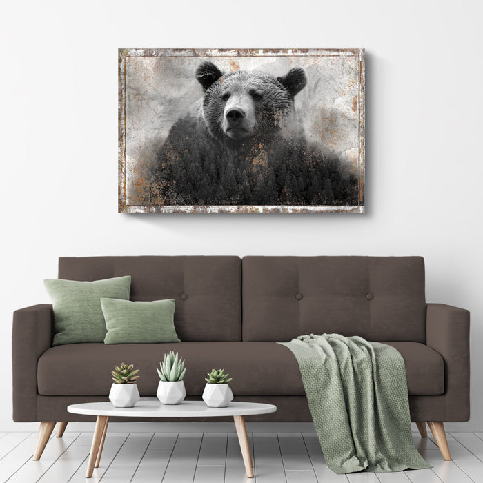 Animals Forest Bear Brown Canvas Wall Art by Tailored Canvases