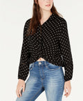 American Rag Juniors Cropped Twist-Front Shirt, Size Small by Vanessa Jane