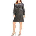 Michael Michael Kors Womens Plus Metallic Twist Waist Party Dress by Vanessa Jane