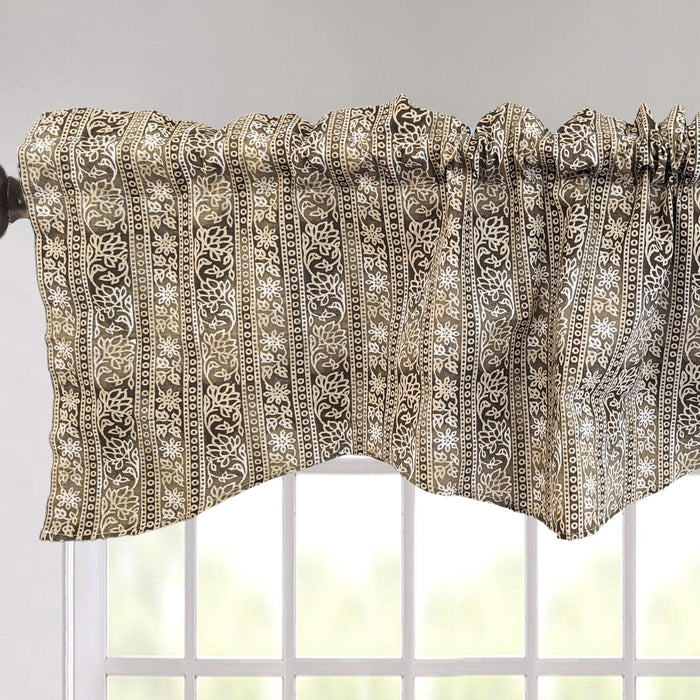 DaDa Bedding Moroccan Paisley Filigree Floral Window Curtain Valance - 18" x 52" (JHW-885) by DaDalogy Bedding Collection