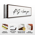 Valentine P.S. I Love You Typography Sign by Tailored Canvases