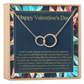 Valentine's Day Double Circles Necklace by Dear Ava