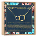 Valentine's Day Double Circles Necklace by Dear Ava