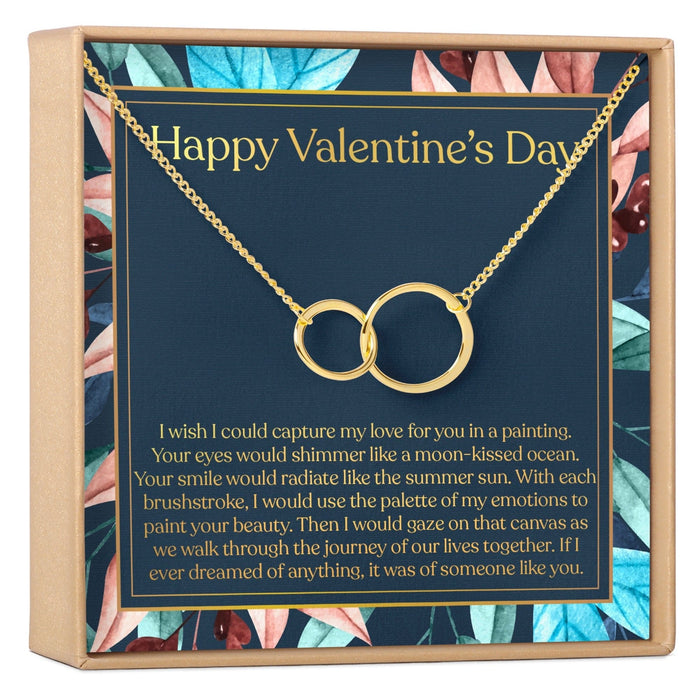 Valentine's Day Double Circles Necklace by Dear Ava