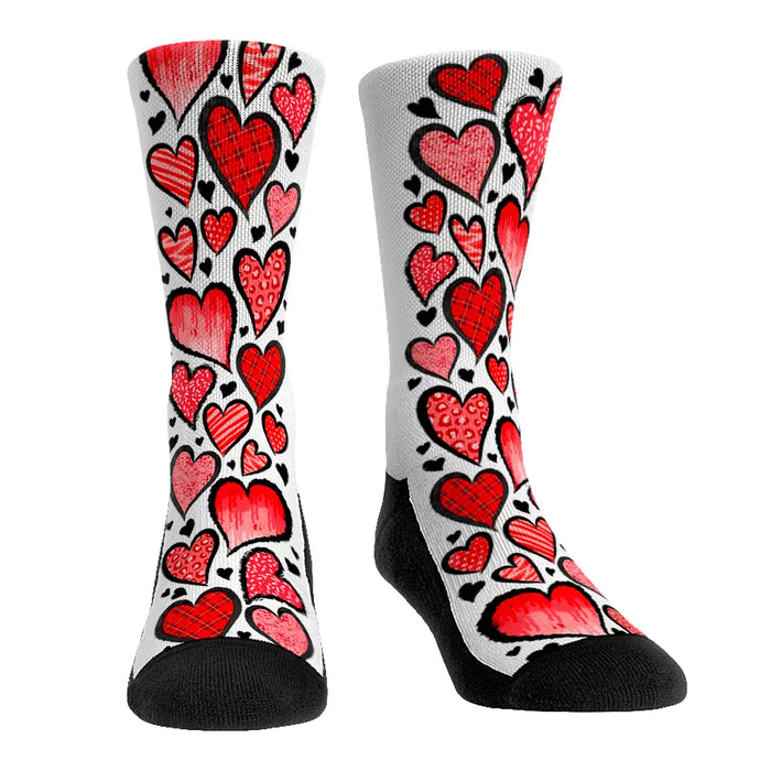 Valentine's Day - Fluttering Hearts All-Over by Rock 'Em Socks