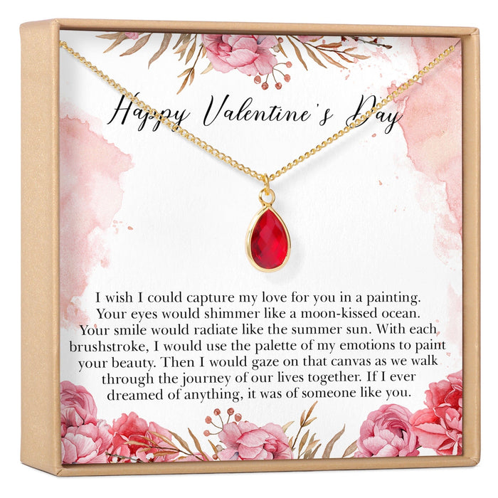 Valentine's Day Gemstone Necklace by Dear Ava