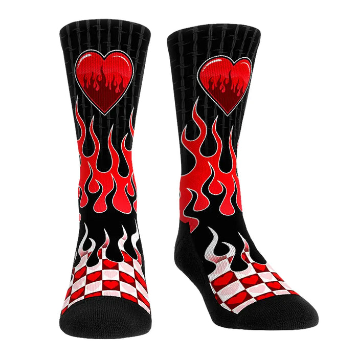 Valentine's Day - Heart Flames by Rock 'Em Socks
