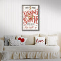 Valentines Day Kissing Booth Sign by Tailored Canvases