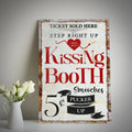 Valentines Day Kissing Booth Sign II by Tailored Canvases