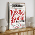 Valentines Day Kissing Booth Sign III by Tailored Canvases