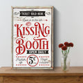 Valentines Day Kissing Booth Sign III by Tailored Canvases
