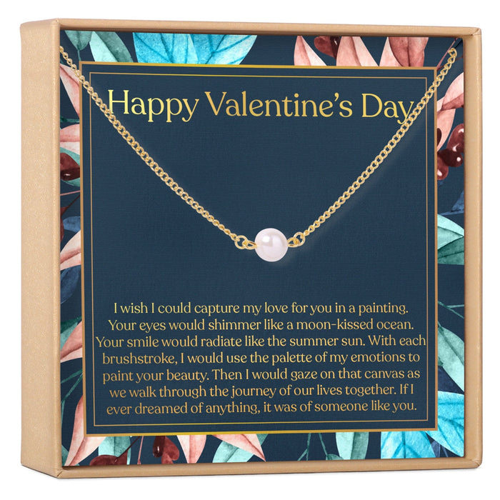 Valentine's Day Pearl Necklace by Dear Ava