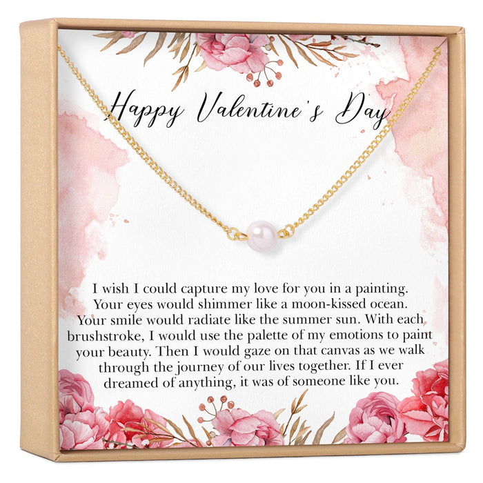 Valentine's Day Pearl Necklace by Dear Ava