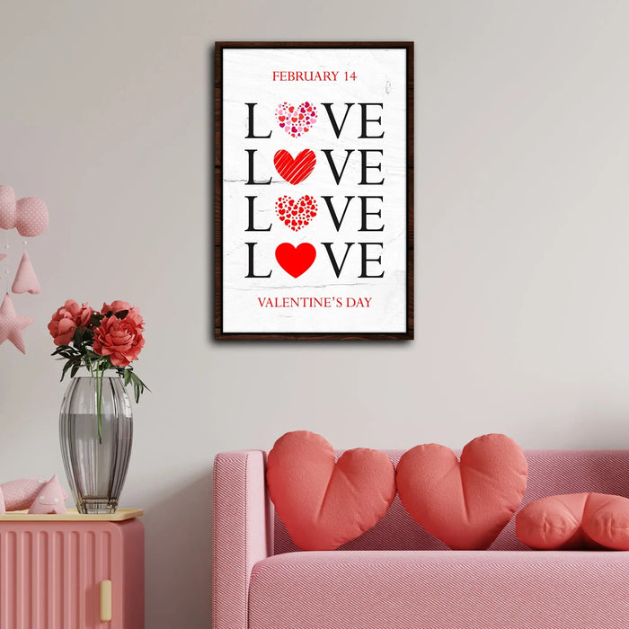 Valentine's Day Sign VIII by Tailored Canvases