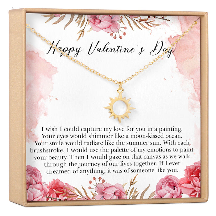 Valentine's Day Sun Pendant Necklace by Dear Ava