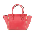 Valentino Rockstud Rose Red Leather Shoulder Bag #8506 by Bolt Boutique