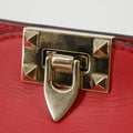 Valentino Rockstud Rose Red Leather Shoulder Bag #8506 by Bolt Boutique